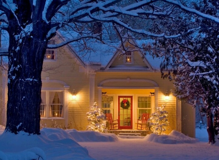 Cute House in Snow